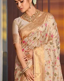 Karagiri Banarasi Silk Saree with Blouse Piece